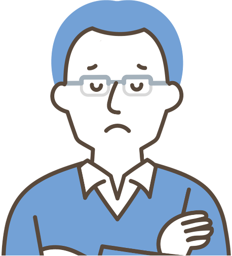 高齢者向け賃貸マンションを探してる人のイメージイラスト